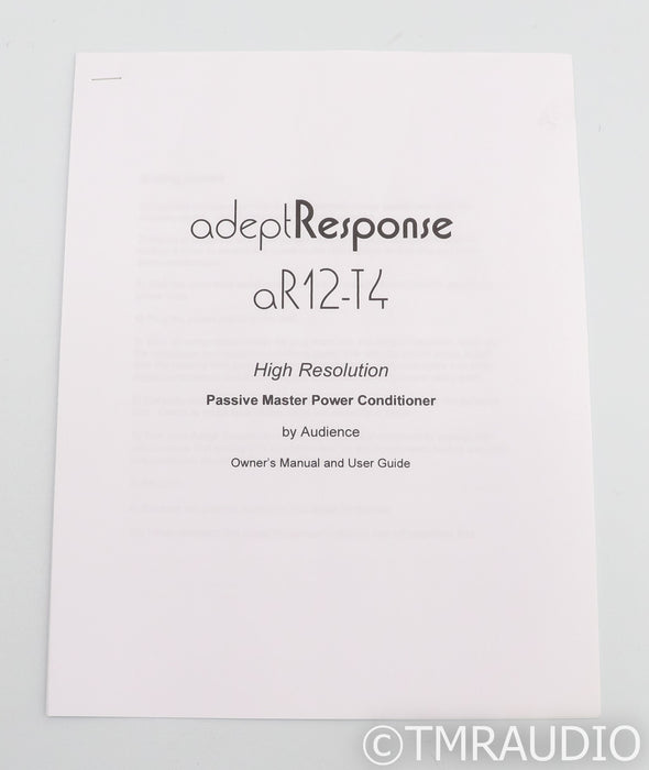 Audience aR12-T4 AC Power Line Conditioner; Adept Response; Silver (Open Box)