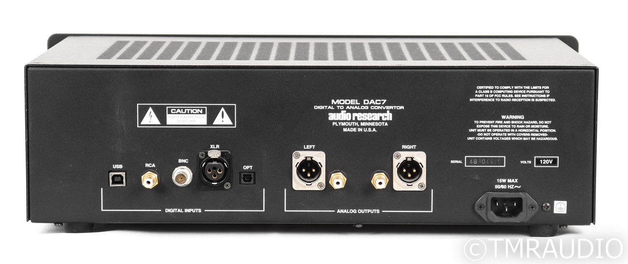 Audio Research DAC7 DAC; D/A Converter; DAC-7; Black; Remote