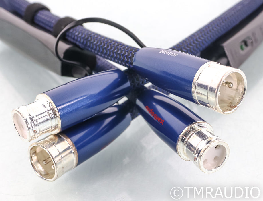 AudioQuest Water XLR Cables; 1m Pair Balanced Interconnects; 72v DBS