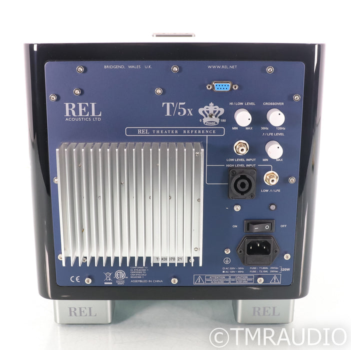 REL T/5x 8" Powered Subwoofer; Piano Black; T5X