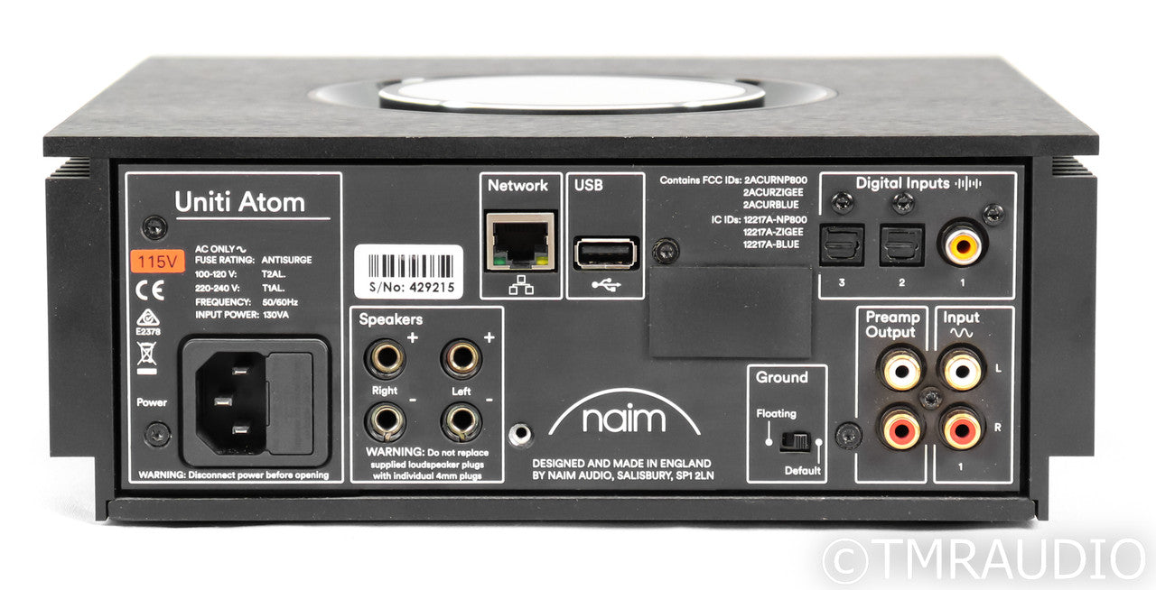 Naim Uniti Atom Stereo Integrated Amplifier / Streamer; Remote; Bluetooth