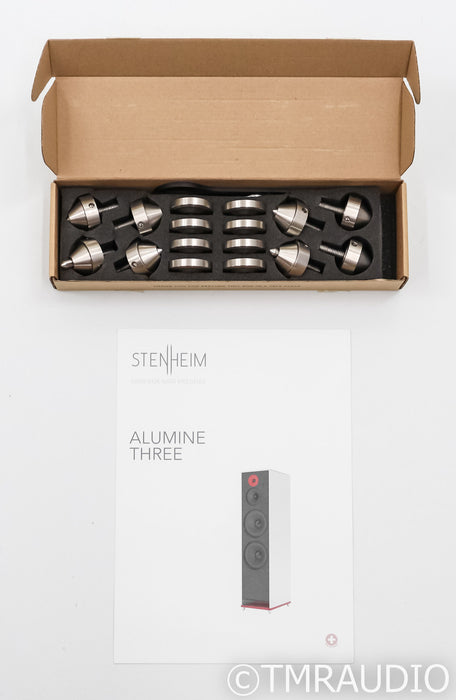 Stenheim Alumine 3 Floorstanding Speakers; Gray & Red Pair