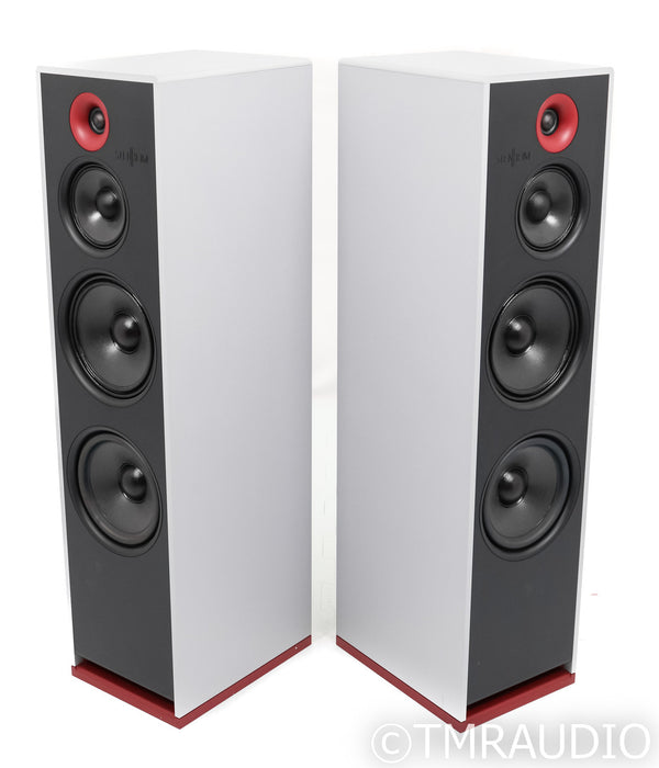 Stenheim Alumine 3 Floorstanding Speakers; Gray & Red Pair