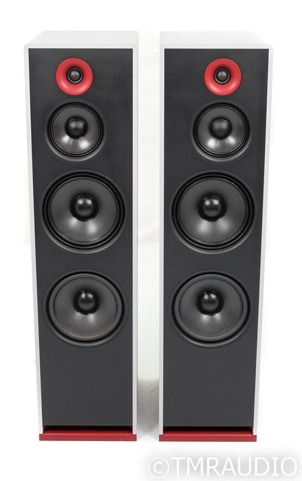 Stenheim Alumine 3 Floorstanding Speakers; Gray & Red Pair