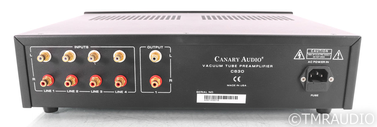 Canary Audio C630 Stereo Tube Preamplifier; C-360; Black