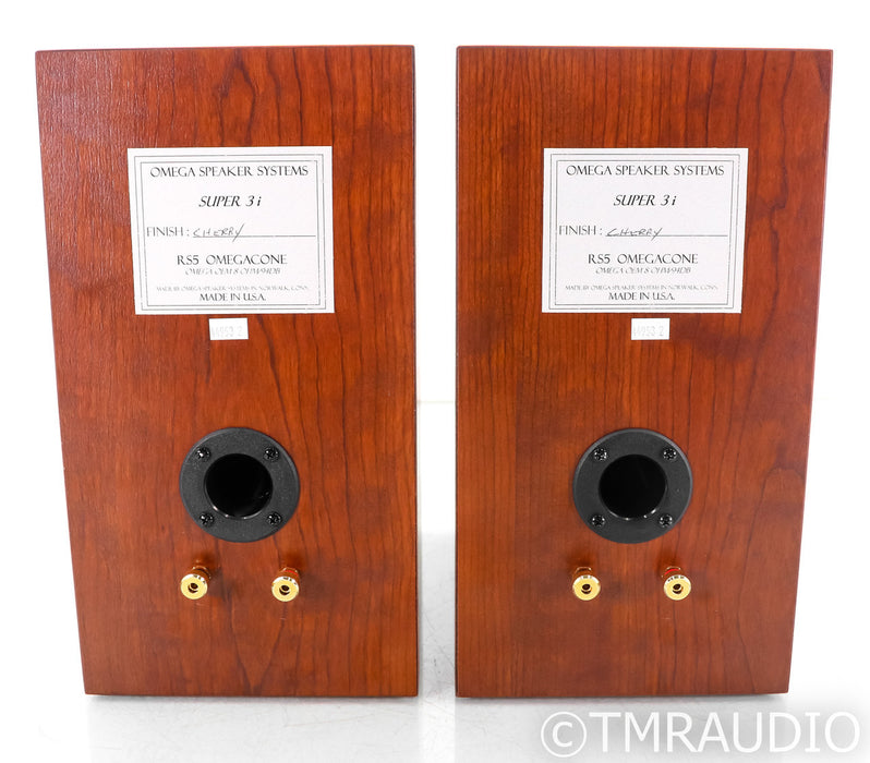 Omega Super 3i Bookshelf Speakers; Cherry Pair; 3-I