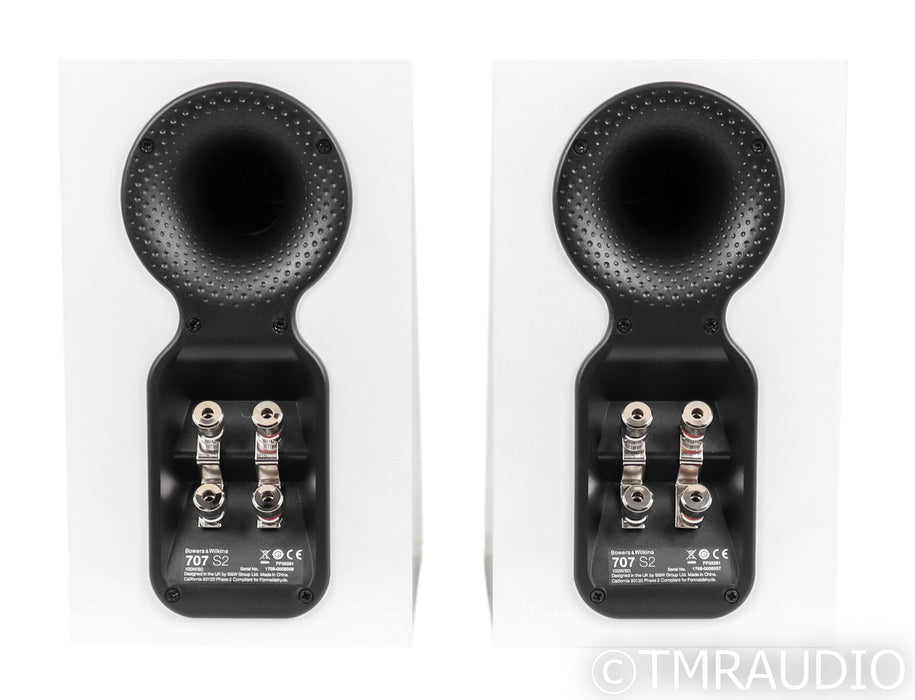 B&W 707 S2 Bookshelf Speakers; S-2; Satin White Pair