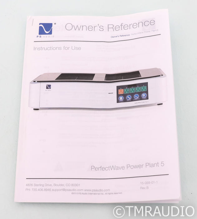 PS Audio PerfectWave Power Plant 5 Power Conditioner; AC Regenerator; P5