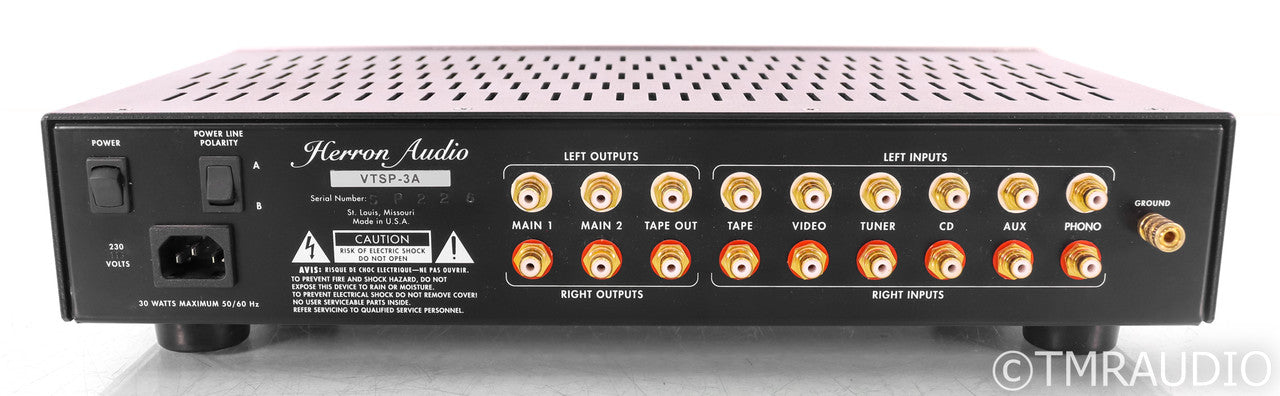 Herron Audio VTSP-3A Stereo Tube Preamplifier; Remote; VTSP3A; Silver