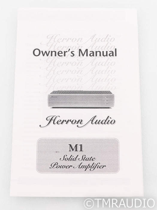 Herron Audio M1 Mono Power Amplifier; Silver Pair