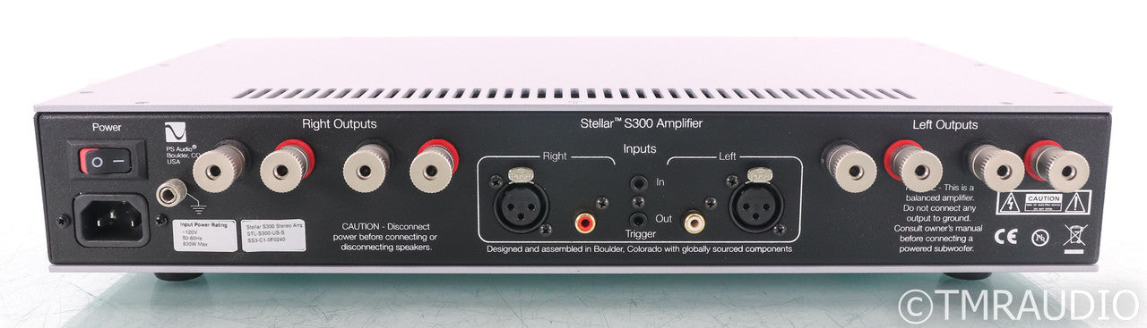 PS Audio Stellar S300 Stereo Power Amplifier; S-300; Silver (Used)