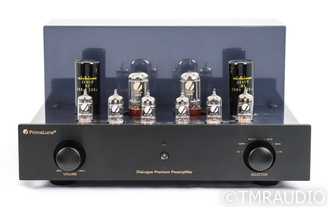 PrimaLuna DiaLogue Premium Stereo Tube Preamplifier; Remote; Black