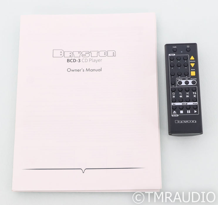 Bryston BCD-3 CD Player; BCD3; Remote