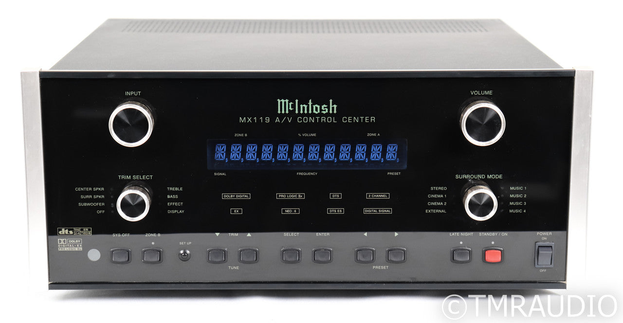 McIntosh MX119 5.1 Channel Home Theater Processor; Remote; MM Phono