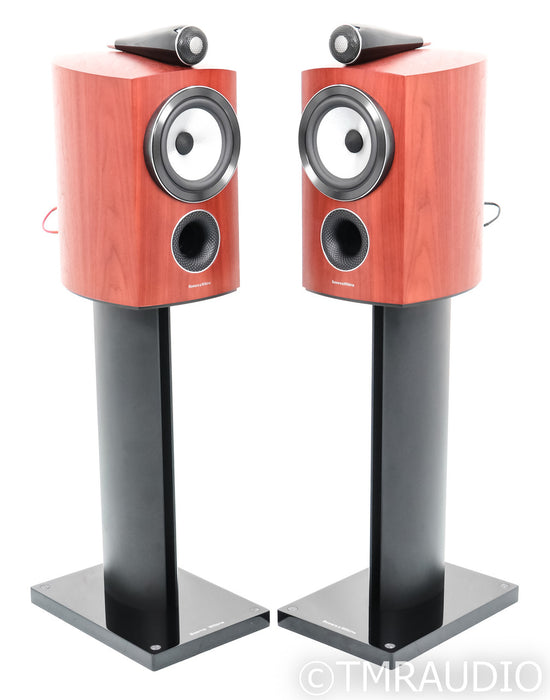 B&W 805 D3 Bookshelf Speakers; Rosewood Pair w/ Stands; 805D3