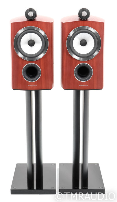 B&W 805 D3 Bookshelf Speakers; Rosewood Pair w/ Stands; 805D3