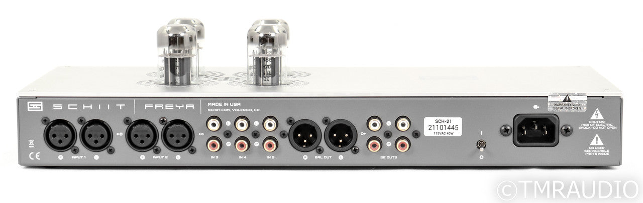 Schiit Freya Stereo Tube Hybrid Preamplifier; Remote; Silver
