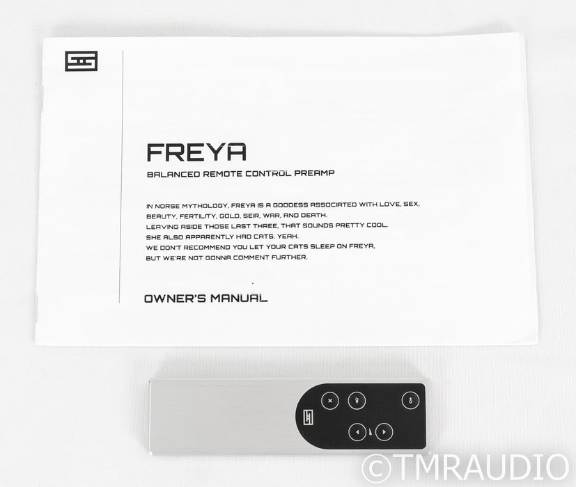 Schiit Freya Stereo Tube Hybrid Preamplifier; Remote; Silver