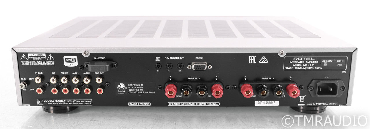 Rotel A11 Tribute Stereo Integrated Amplifier; Silver (Open Box