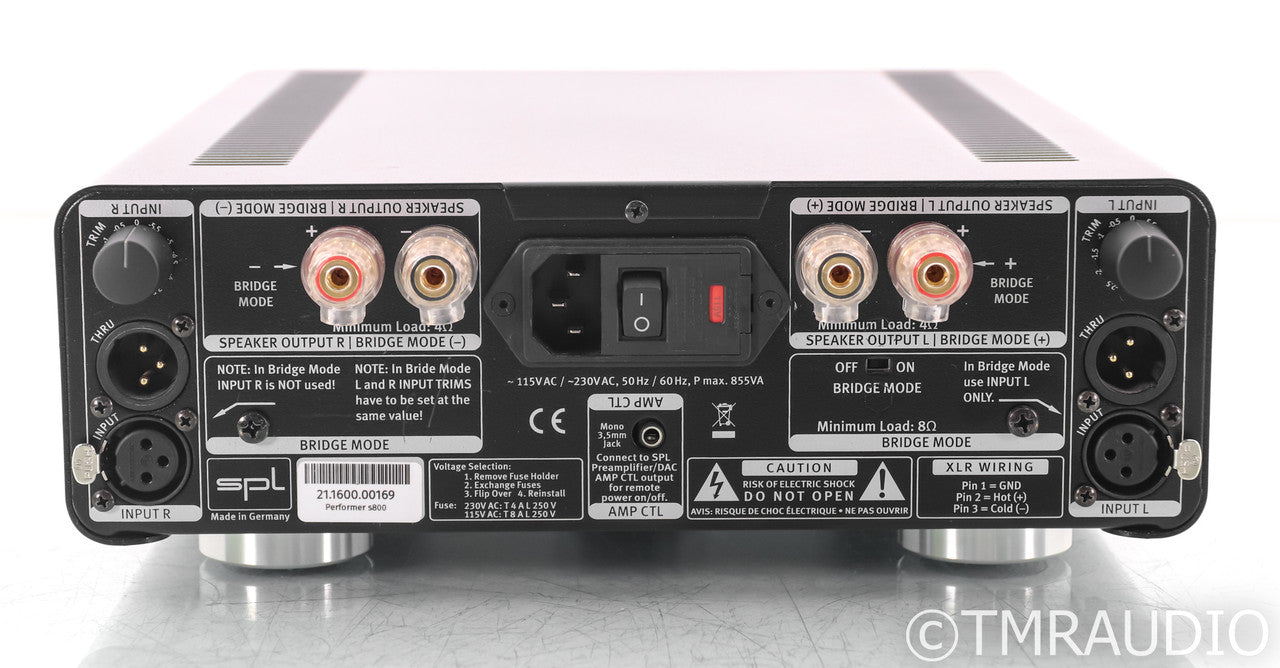 SPL Performer S800 Stereo Power Amplifier; S-800