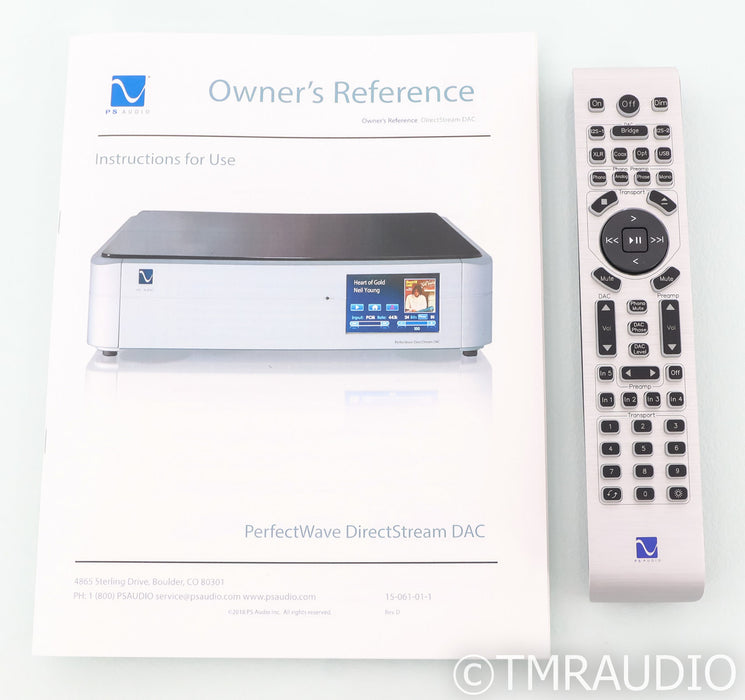 PS Audio PerfectWave DirectStream DAC; Remote; Black; D/A Converter (Used)