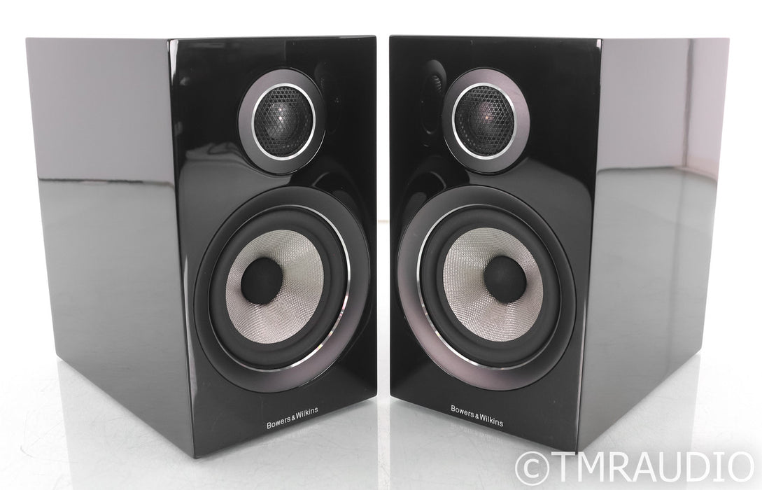 B&W 707 S2 Bookshelf Speakers; 707S2; Gloss Black Pair