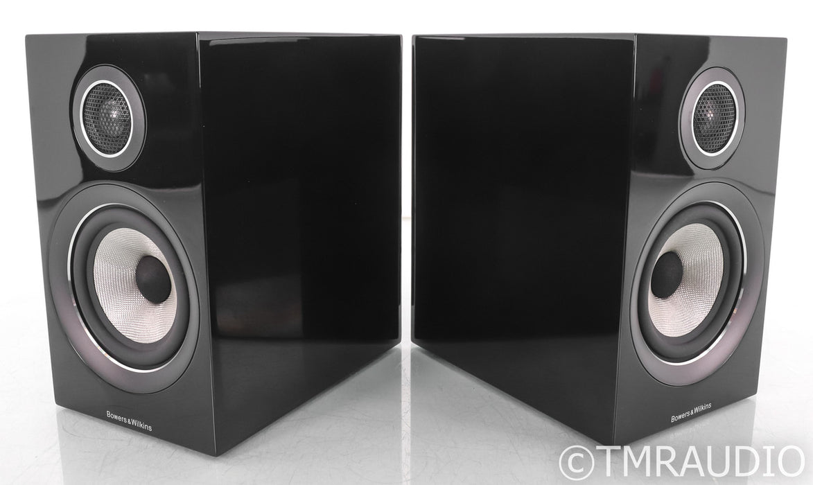 B&W 707 S2 Bookshelf Speakers; 707S2; Gloss Black Pair
