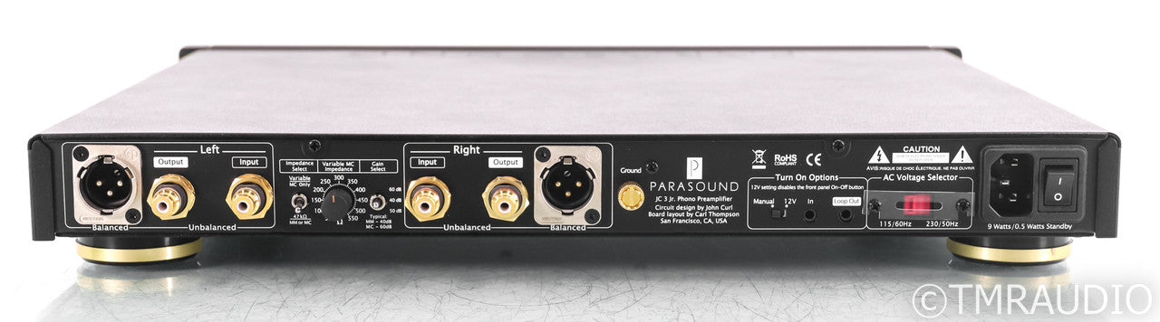 Parasound Halo JC3 Jr. MM / MC Phono Preamplifier; JC-3; Black