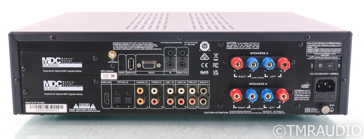 NAD C399 Stereo Integrated Amplifier; C-399; Remote; MM Phono; DAC