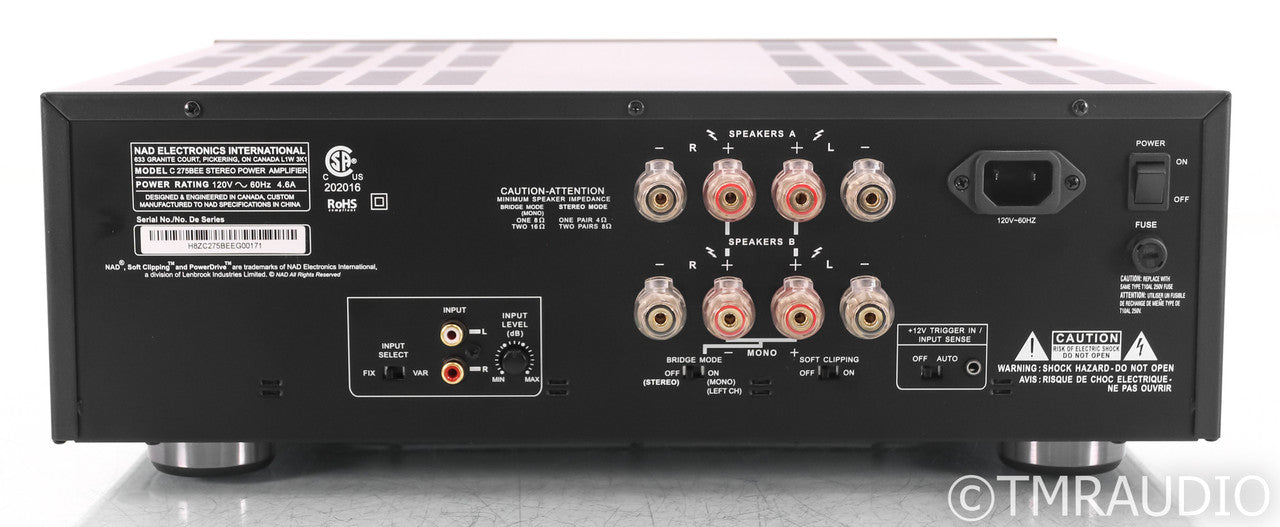 NAD C275BEE Stereo Power Amplifier; C-275BEE
