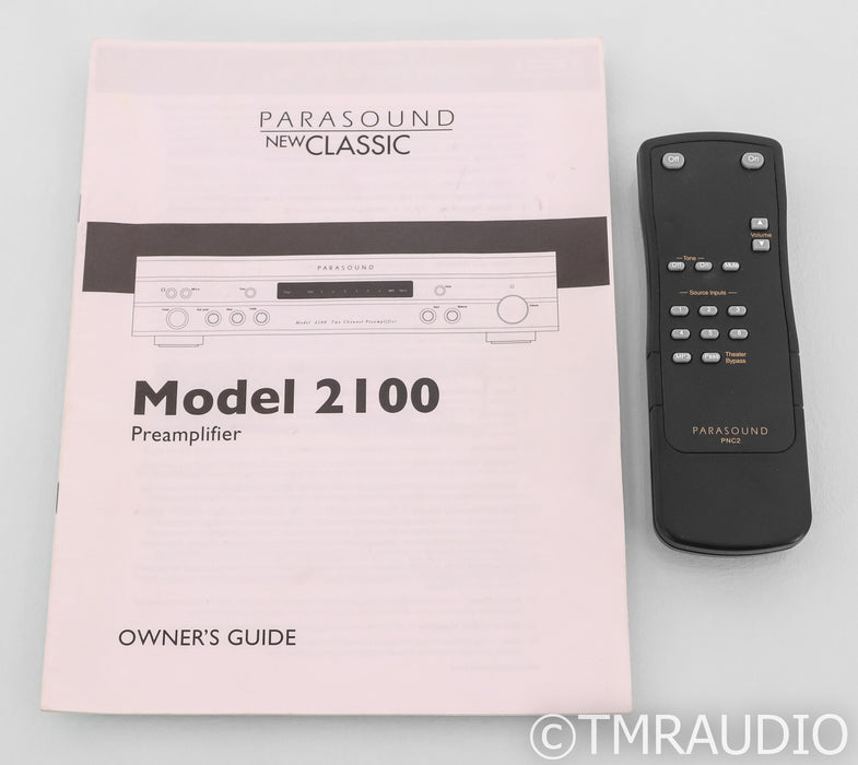 Parasound NewClassic Model 2100 2.1 Channel Preamplifier; MM / MC Phono; Remote