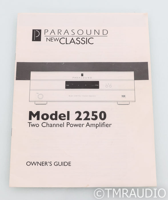 Parasound NewClassic 2250 Stereo Power Amplifier; Black