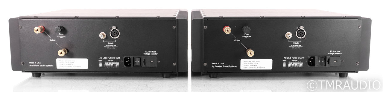 Sanders ESL Mono Power Amplifier; Silver Pair