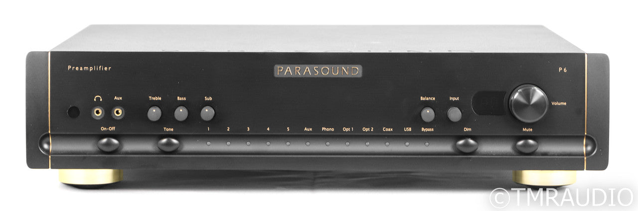 Parasound Halo P6 2.1 Channel Preamplifier; Black; Remote; MM / MC Phono