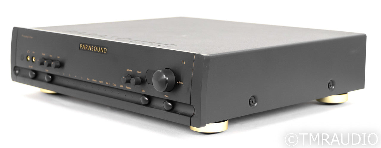 Parasound Halo P6 2.1 Channel Preamplifier; Black; Remote; MM / MC Phono