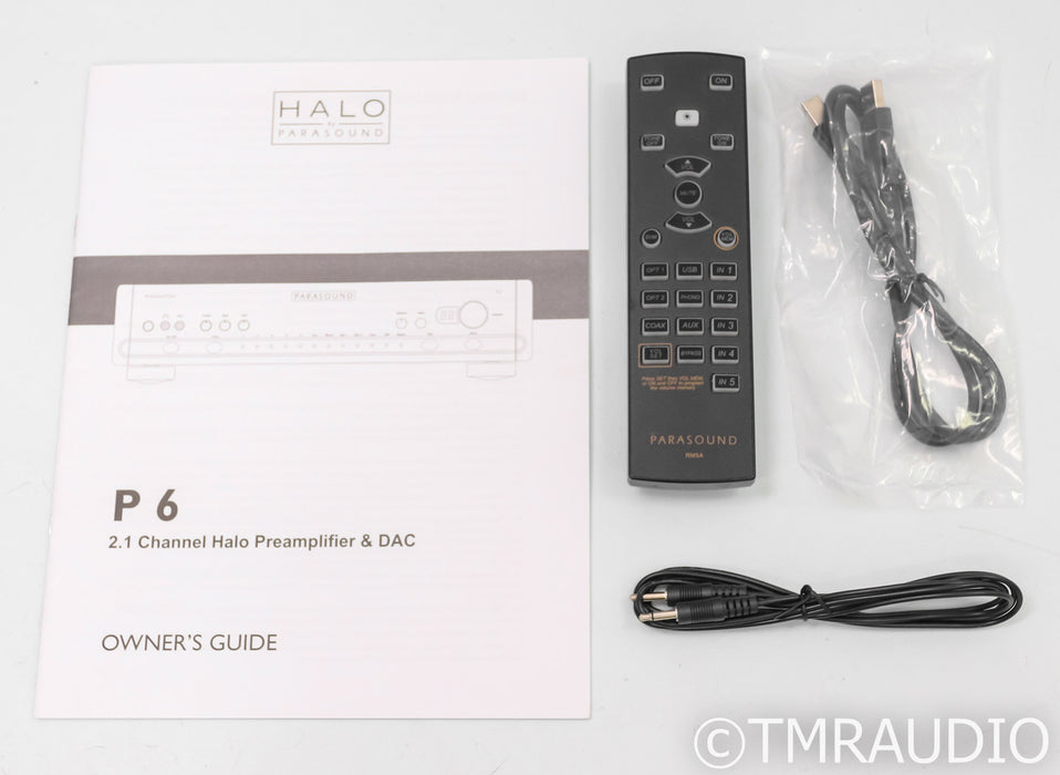 Parasound Halo P6 2.1 Channel Preamplifier; Black; Remote; MM / MC Phono