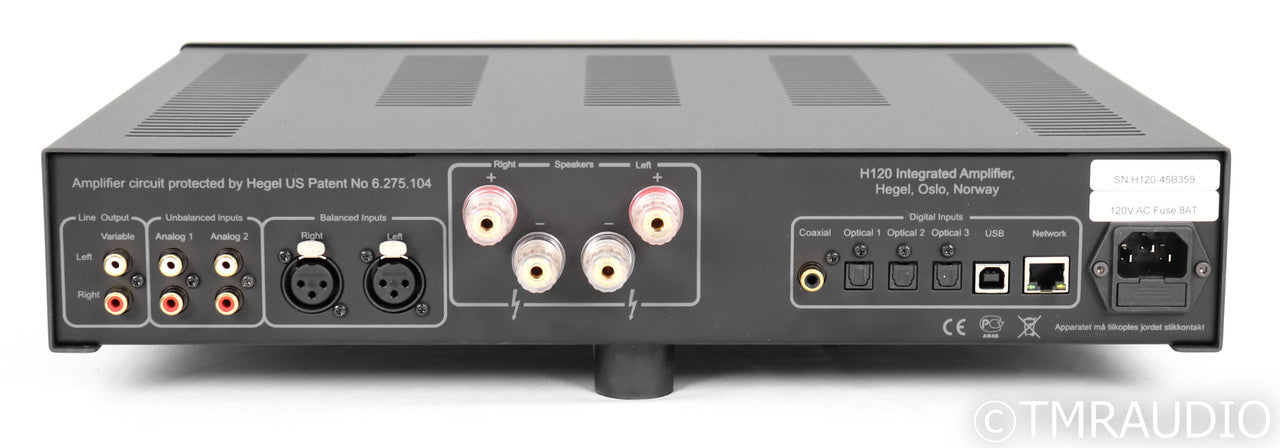 Hegel H120 Streaming Integrated Amplifier; H-120; Black; Remote