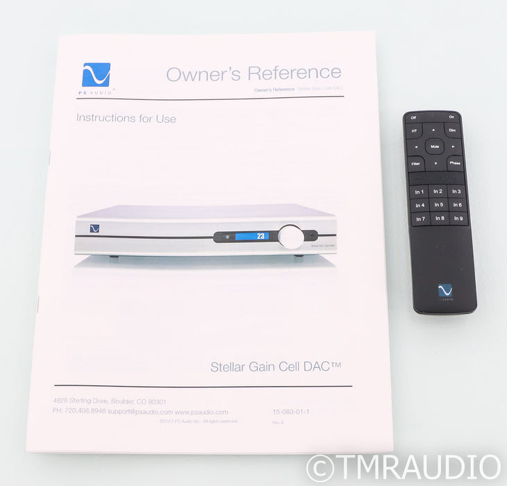 PS Audio Stellar Gain Cell DAC; D/A Converter; Remote; USB