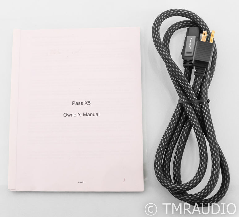 Pass Labs X5 Five Channel Power Amplifier; Silver; Upgraded Power Cable