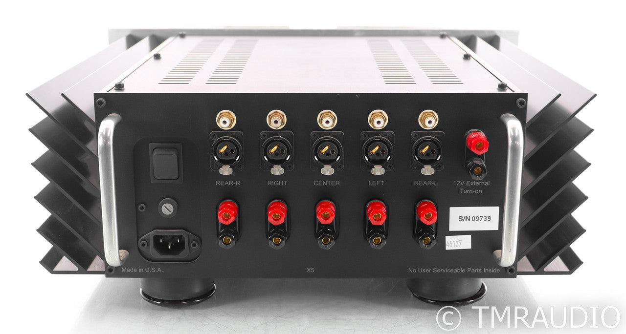 Pass Labs X5 Five Channel Power Amplifier; Silver; Upgraded Power Cable