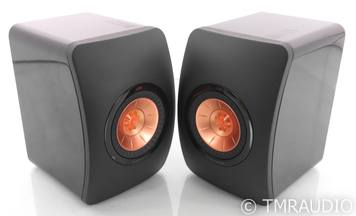 KEF LS50 Bookshelf Speakers; Carbon Black Pair; LS-50