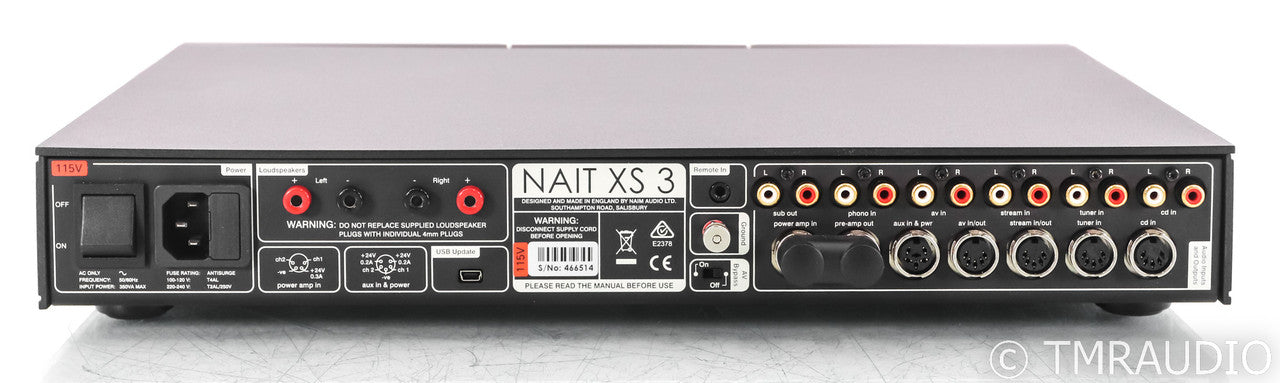 Naim Nait XS 3 Stereo Integrated Amplifier; XS3; MM Phono; Remote