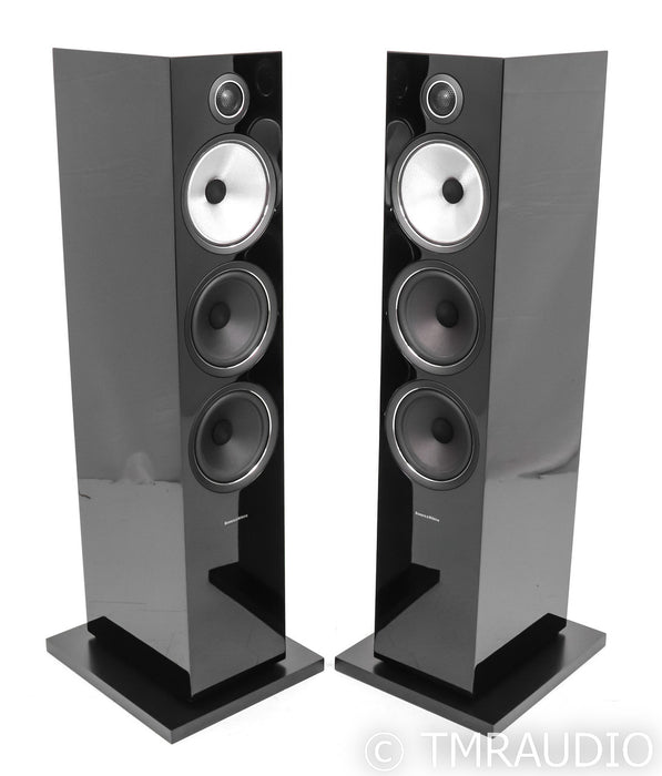 B&W 703 S2 Floorstanding Speakers; Gloss Black Pair