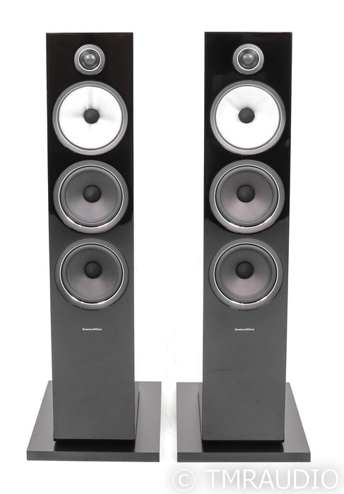 B&W 703 S2 Floorstanding Speakers; Gloss Black Pair