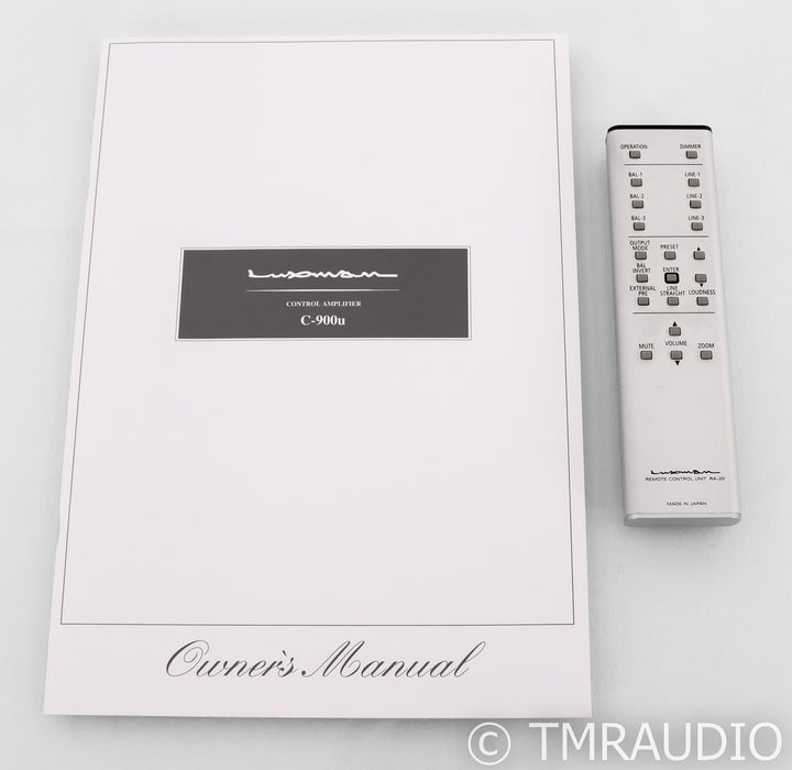 Luxman C-900u Stereo Preamplifier; Silver; Remote