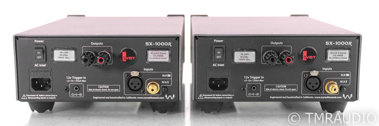 Wyred 4 Sound SX-1000R Mono Power Amplifiers; SX1000R; Black Pair