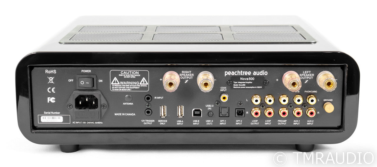 Peachtree Nova 500 Stereo Integrated Amplifier; Gloss Black; Remote; MM Phono