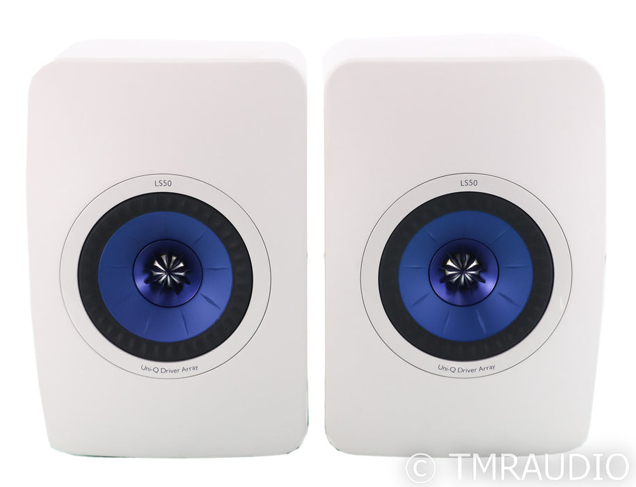 KEF LS50 Bookshelf Speakers; White Pair; LS-50