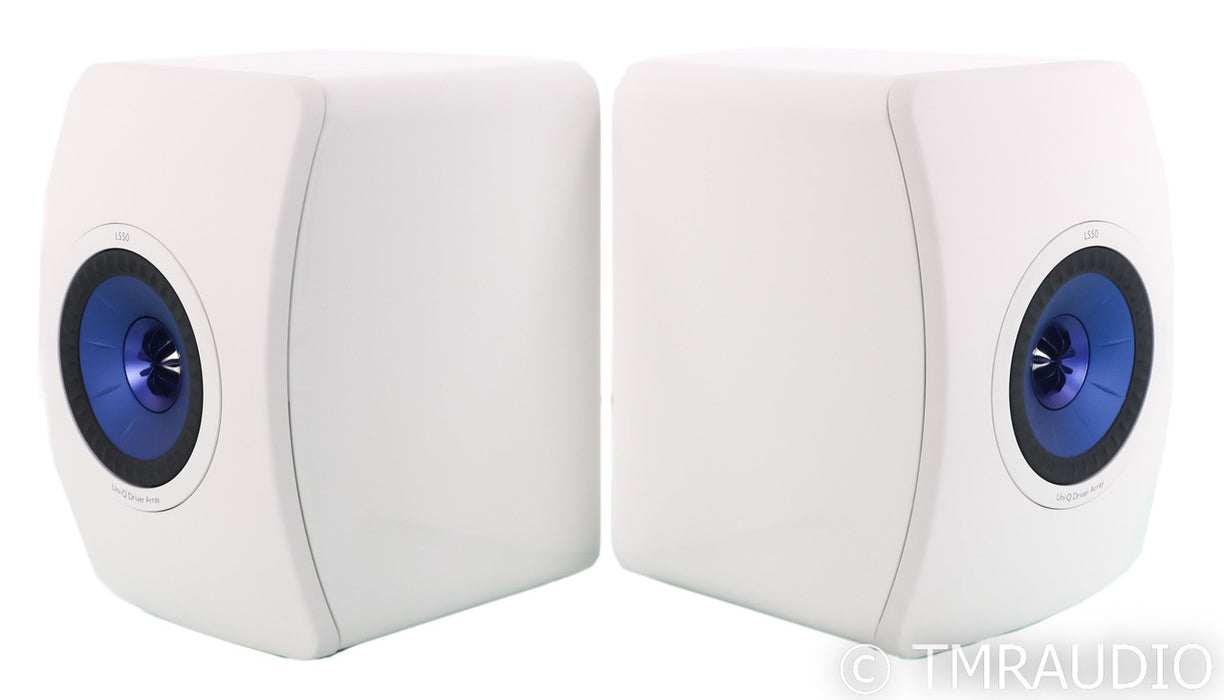 KEF LS50 Bookshelf Speakers; White Pair; LS-50