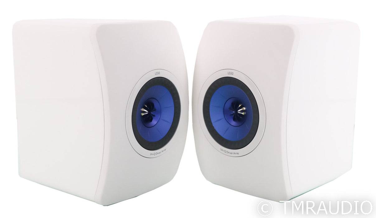 KEF LS50 Bookshelf Speakers; White Pair; LS-50